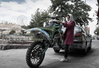 Samaneh get her motorcycle home.