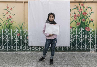 Mohana Zafar 6-year-old, moved 4 months ago from Kabul, Afghanistan.