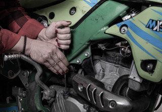 Samaneh does all the work related to his engine by himself.