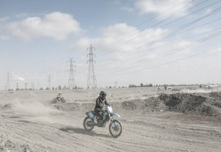 A view of his training track.