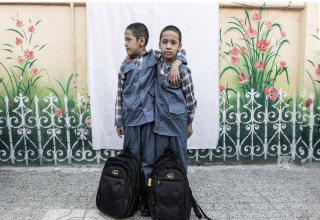 Aliasghar 10-yeaar-old and Mohammadfayaz 8-year-old moved 7 months ago from dashtbarchi, Kabul, Afghanistan.