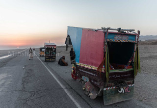 A seen of the road to the camp.